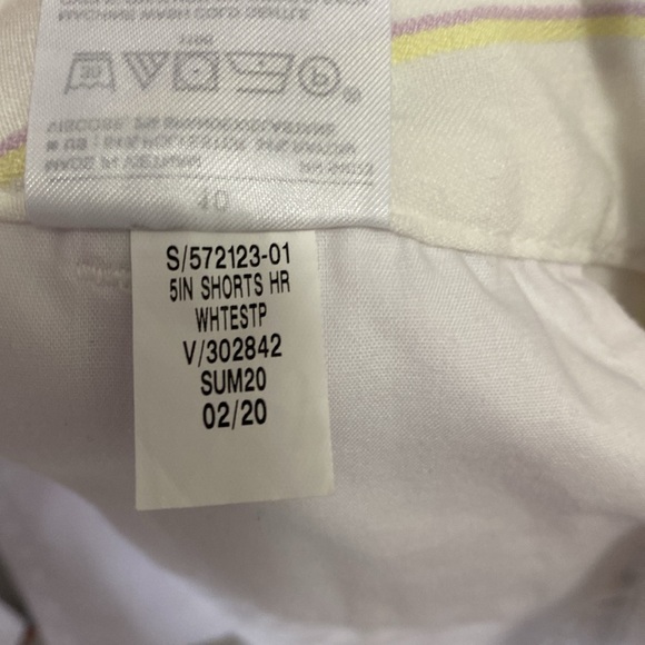 Pre❤️ White Stripe Short Size 10 - Picture 6 of 7